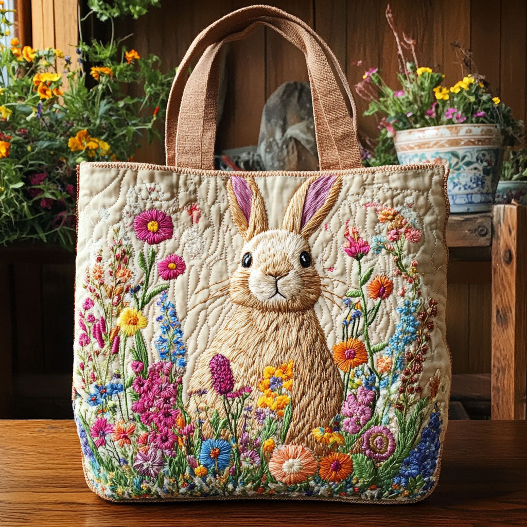 Handgjord väska – Hare i Blomsterträdgården