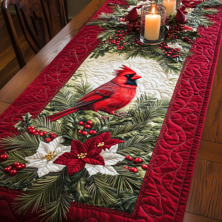 Festlig Kardinal Julstjärna Bordslöpare