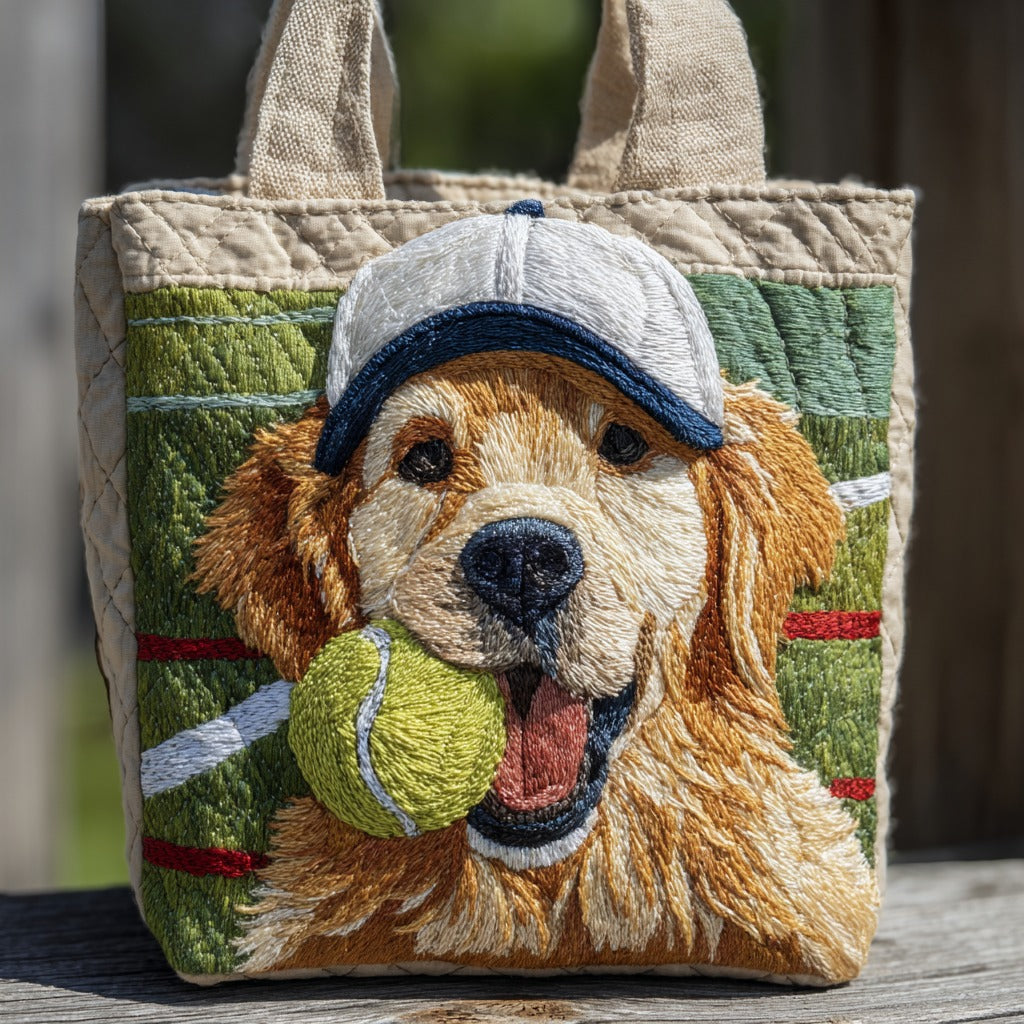 Handgjord väska – Golden Retriever med Tennisboll