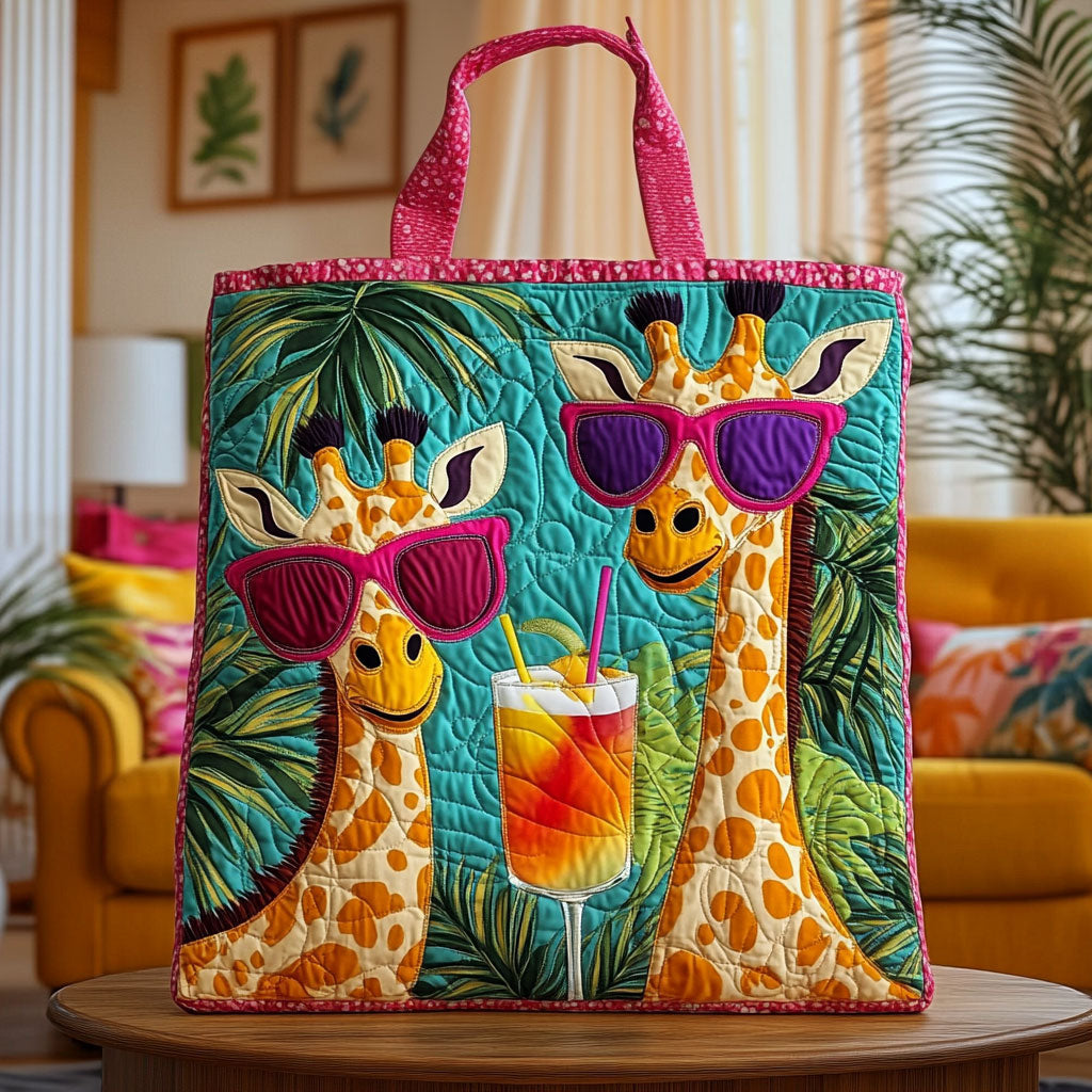 Handgjord väska – Giraffer med Cocktail
