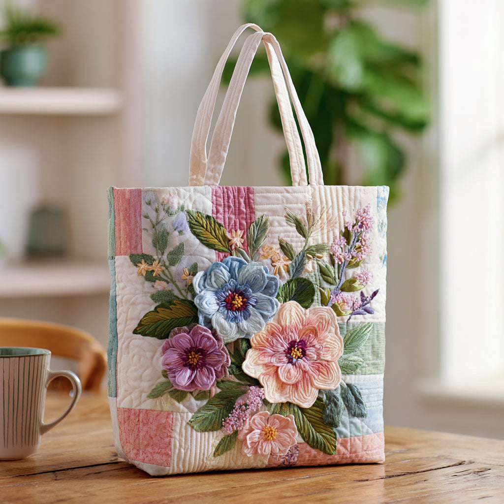 Handgjord väska – Blommigt Lapptäcke