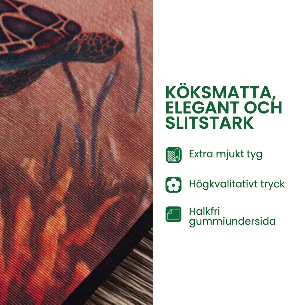 Mjukt Sköldpaddsskal Köksmatta
