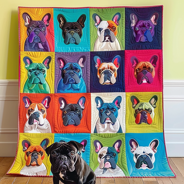 Charmiga Franska Bulldoggar Filt